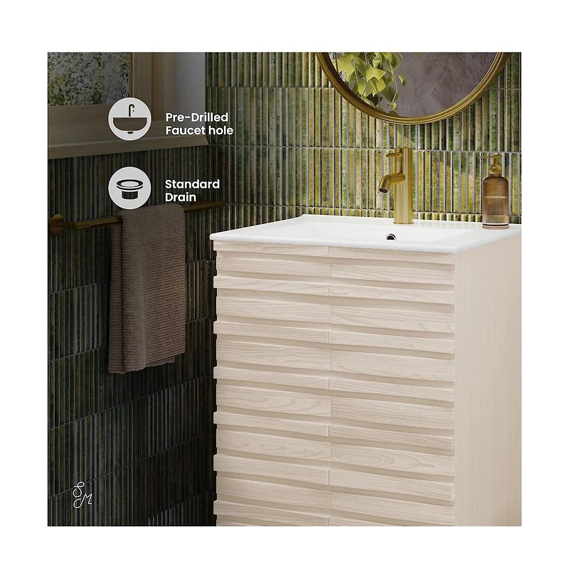 Cascade 24'' Bathroom Vanity in White