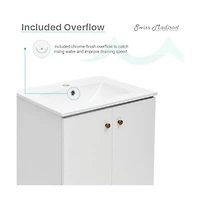Swiss MadisonManoir 24" Freestanding Bathroom Vanity in White with Sink Top