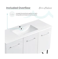 Swiss Madison Annecy 48" Freestanding Bathroom Vanity in White with Sink Top