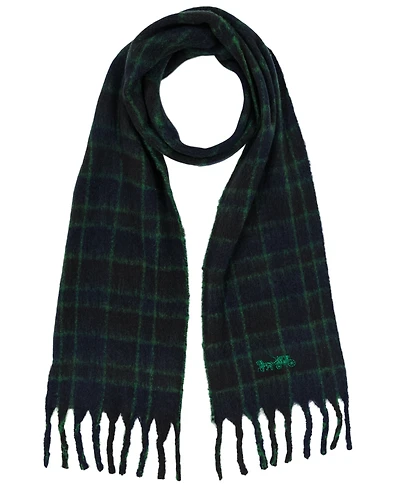 Coach Women's Oversized Classic Plaid Scarf