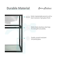 Swiss Madison Pierre Single, Metal Frame, Open Shelf