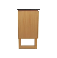 Swiss Madison Arles 30 in. Natural Oak Bathroom Vanity With Black Ceramic Sink Top