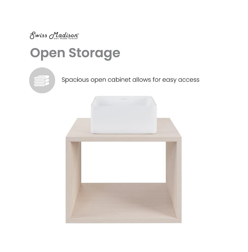 Swiss MadisonConcorde 24'' Wall-Hung Vanity In White Oak