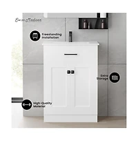 Swiss Madison Burdon 24" Bathroom Vanity in White