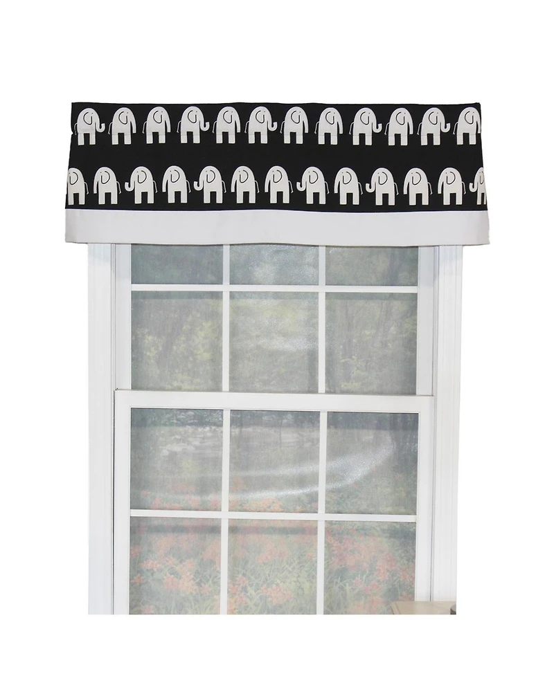 Rlf Home Ele Banded 100% Cotton with Fully Lined 3" Rod Pocket Valnance for Windows 50" x 15" Storm