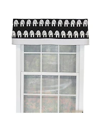 Rlf Home Ele Banded 100% Cotton with Fully Lined 3" Rod Pocket Valnance for Windows 50" x 15" Storm