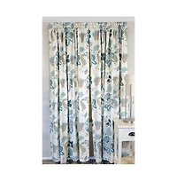 Rlf Home Samanta Window Treatment 100% Cotton High-Quality Decorator Fabric Fully Lined Curtain Panels 100" X 63" Blue