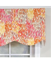 Rlf Home 100% Cotton Dazzle Provance With Poly/Cotton Ivory lining Rod Pocket Valance 50" x 17" Orange