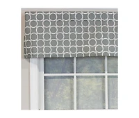 Rlf Home Ringlets Tailored 100% Cotton with Fully Lined 3" Rod Pocket Valnance for Windows 50" x 14" Gray