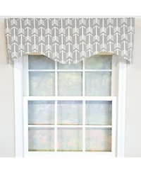 Rlf Home 100% Cotton Native Cornice With Poly/Cotton Ivory lining Rod Pocket Valance 50" x 17" Sil
