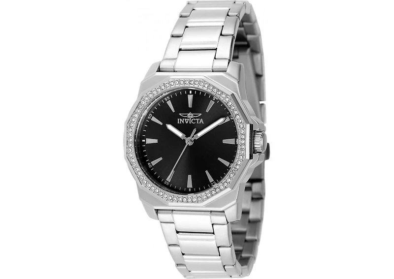 Invicta Women's 49111 Speedway Quartz 3 Hand Black Dial Watch