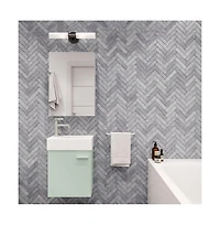 Swiss Madison Colmer 18" Wall-Mounted Bathroom Vanity in Mint