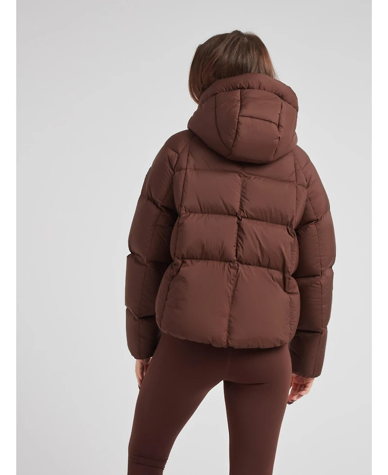 JACK1T Women's Cloud Cropped Hooded Puffer Jacket