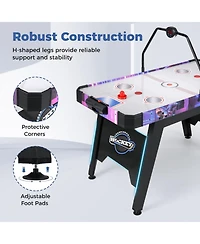 56 Inch Air Hockey Table with Led Digital Scoreboard and Powerful 12V Motor