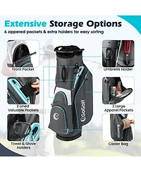 Golf Cart Bag Lightweight Portable Golf Club Organizer Bag
