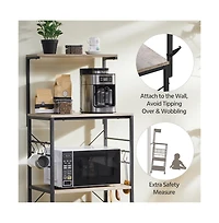 Kitchen Baker's Rack on Wheels Rustic Brown