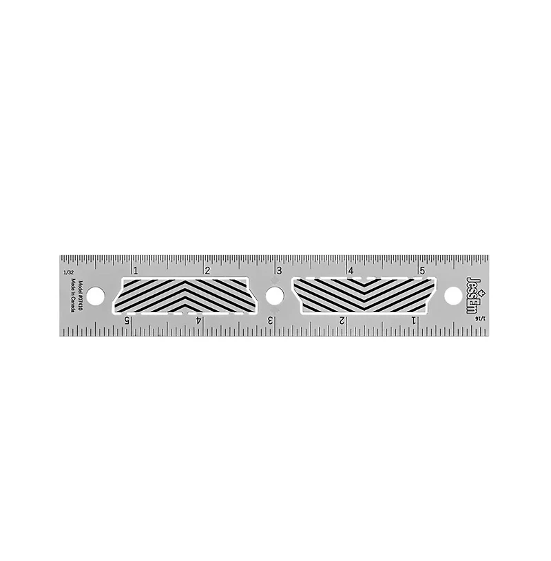 JessEm Stainless Steel Inch Precision Ruler with Patented Flex Grip and Fade Resistant Markings