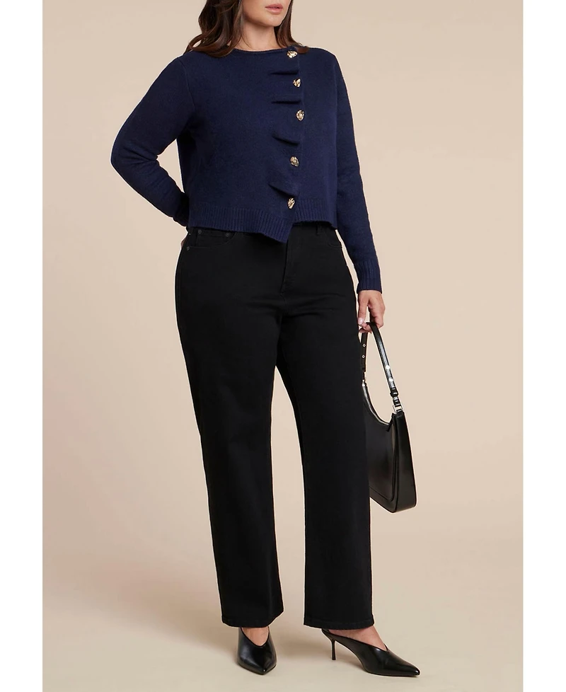 Eloquii Women's Pleated Cardigan