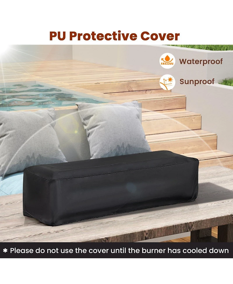 Portable Mini Fireplace with Wind Guard and Stainless Steel Burner