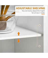 Homcom 41" Kitchen Storage Utility Island w/ Wheels, Drawers & Towel Rack,