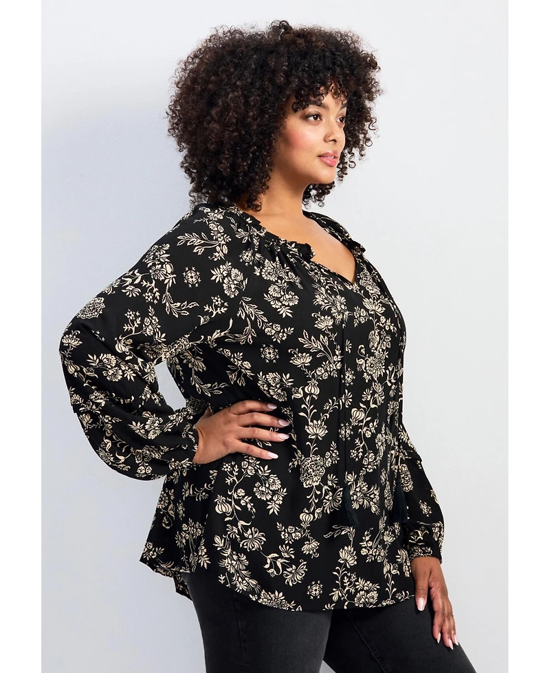 Avenue Women's Bianca Peasant Blouse