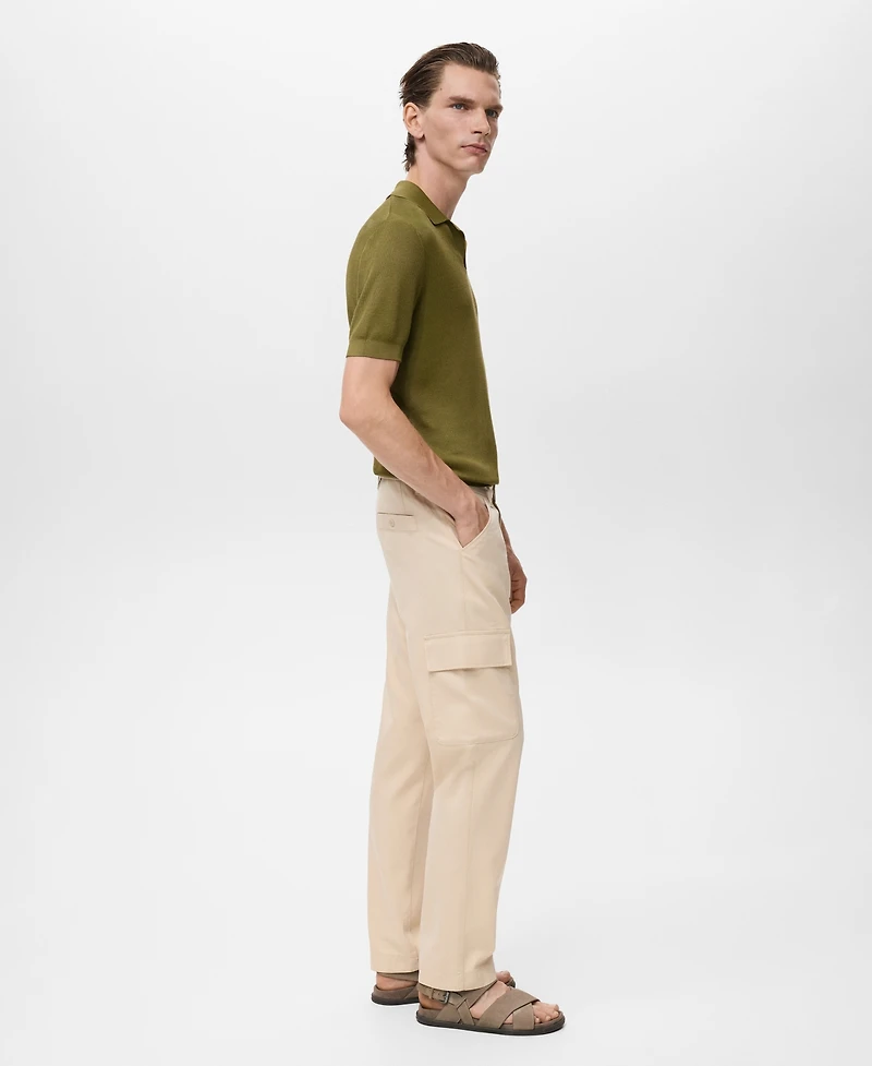 Mango Men's Cotton Lyocell Cargo Pants