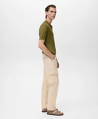 Mango Men's Cotton Lyocell Cargo Pants