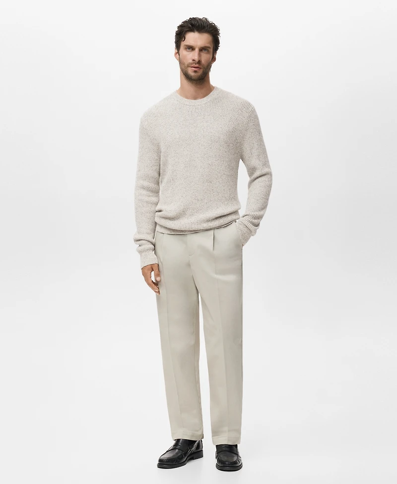 Mango Men's Cotton Specked Sweater