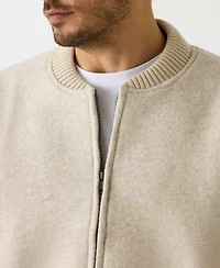 Guess Men's Scuba Melange Long Sleeve Bomber Jacket