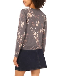 Vince Camuto Women's Floral Print Long-Sleeve Cardigan