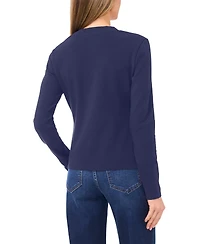 CeCe Women's Long-Sleeve V-Neck Cardigan Sweater