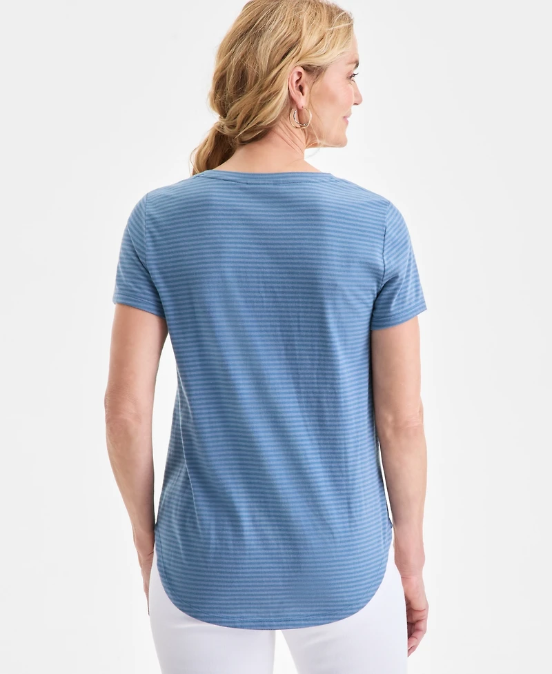 Style & Co Petite Short-Sleeve Faded Heart T-Shirt, Macy's Exclusive