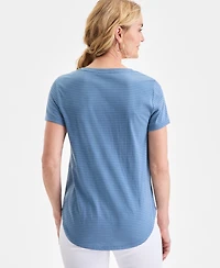 Style & Co Petite Short-Sleeve Faded Heart T-Shirt, Macy's Exclusive