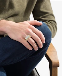 Macy's Men's Diamond Ring (1 ct. t.w.) in 10K Yellow Gold with Rhodium