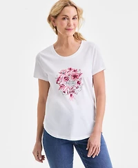 Style & Co Women's Graphic Short-Sleeve Crewneck T-Shirt, Macy's Exclusive
