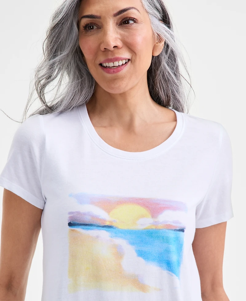 Style & Co Plus Perfect Graphic T-Shirt, Macy's Exclusive