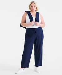 Style & Co Plus Size Waffle-Knit Drawstring Pants, Macy's Exclusive