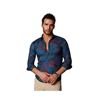 Campus Sutra Men's Midnight Blue Impressia Regular Shirt