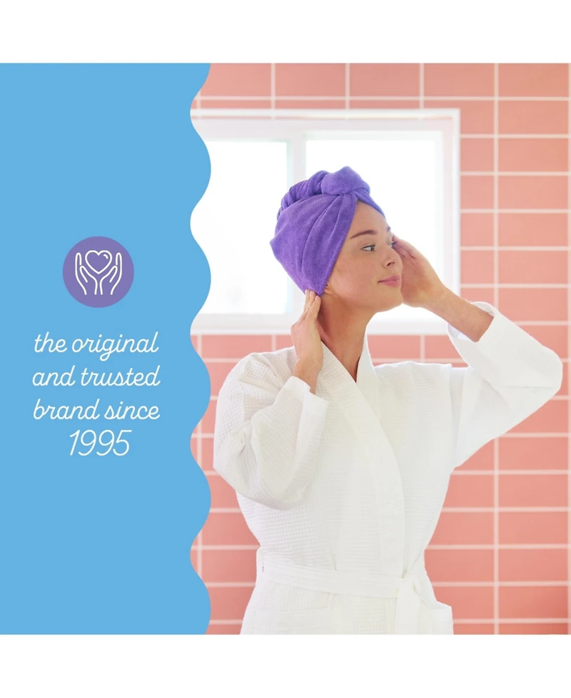 Turbie Twist Deluxe Wet Dry - Microfiber Tt and Shower Cap Multicolor