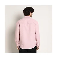 Campus Sutra Men's Rose Pink Modular Solid Oversized Shirt