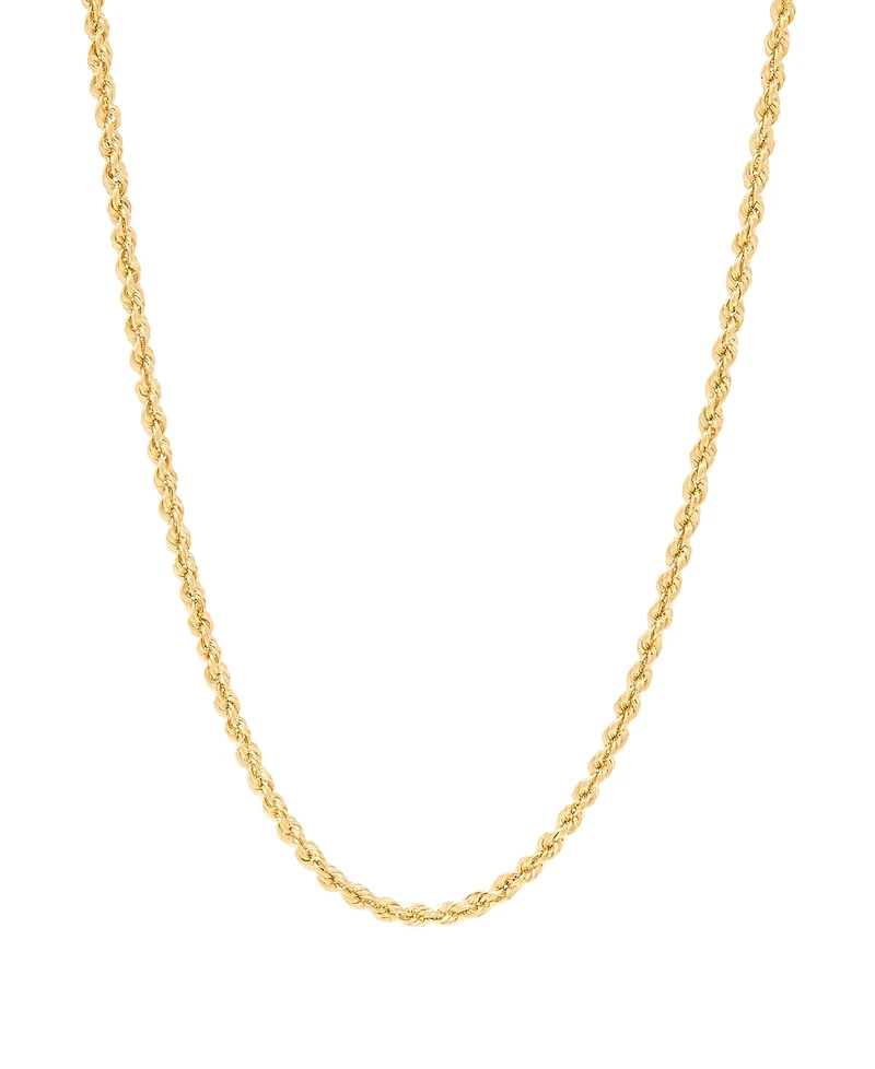 Macy's Glitter Rope Chain Necklace in 10K Yellow Gold