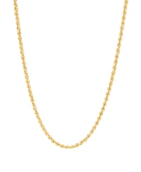 Macy's Glitter Rope Chain Necklace in 10K Yellow Gold