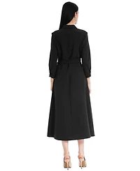 julia jordan Women's Long-Sleeve Belted Shirtdress