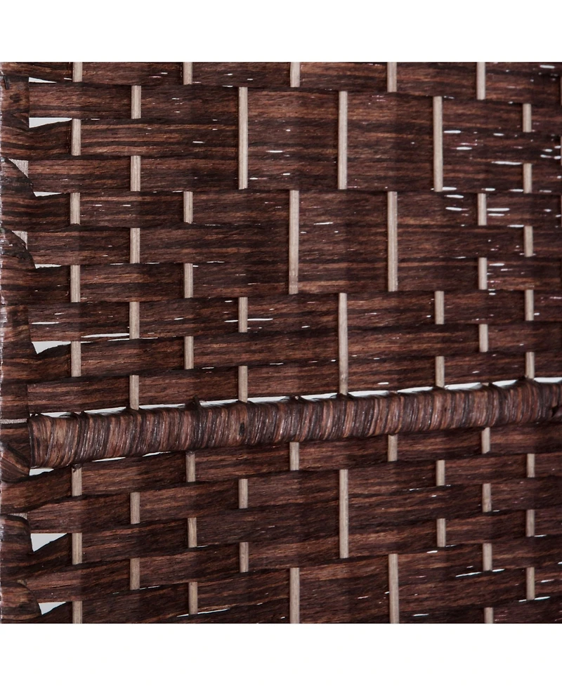 Homcom Panel Resin Wicker Folding Room Divider Privacy Screen Home Office