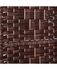 Homcom Panel Resin Wicker Folding Room Divider Privacy Screen Home Office