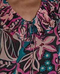 Bcbg Women's Ruffle Long-Sleeve Top