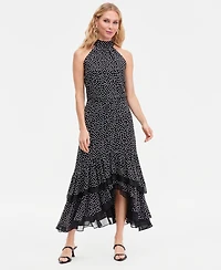 I.n.c. International Concepts Women's Dot-Print Halter Top, Macy's Exclusive