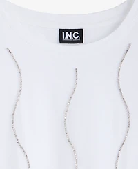 I.n.c. International Concepts Women's Embellished Tie-Front Tee, Macy's Exclusive