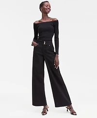 I.n.c. International Concepts Women's Shimmer-Knit Wide-Neck Sweater, Macy's Exclusive