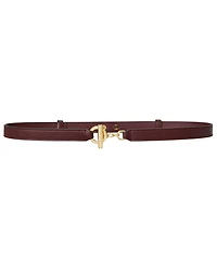 Lauren Ralph Women's Leather Toggle Skinny Belt